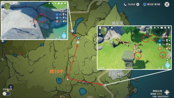《原神》4.1小灯草采集路线图汇总