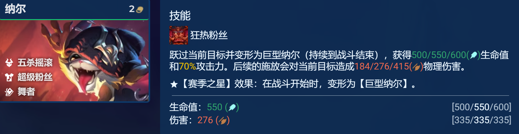 《金铲铲之战》s10五杀纳尔阵容搭配攻略