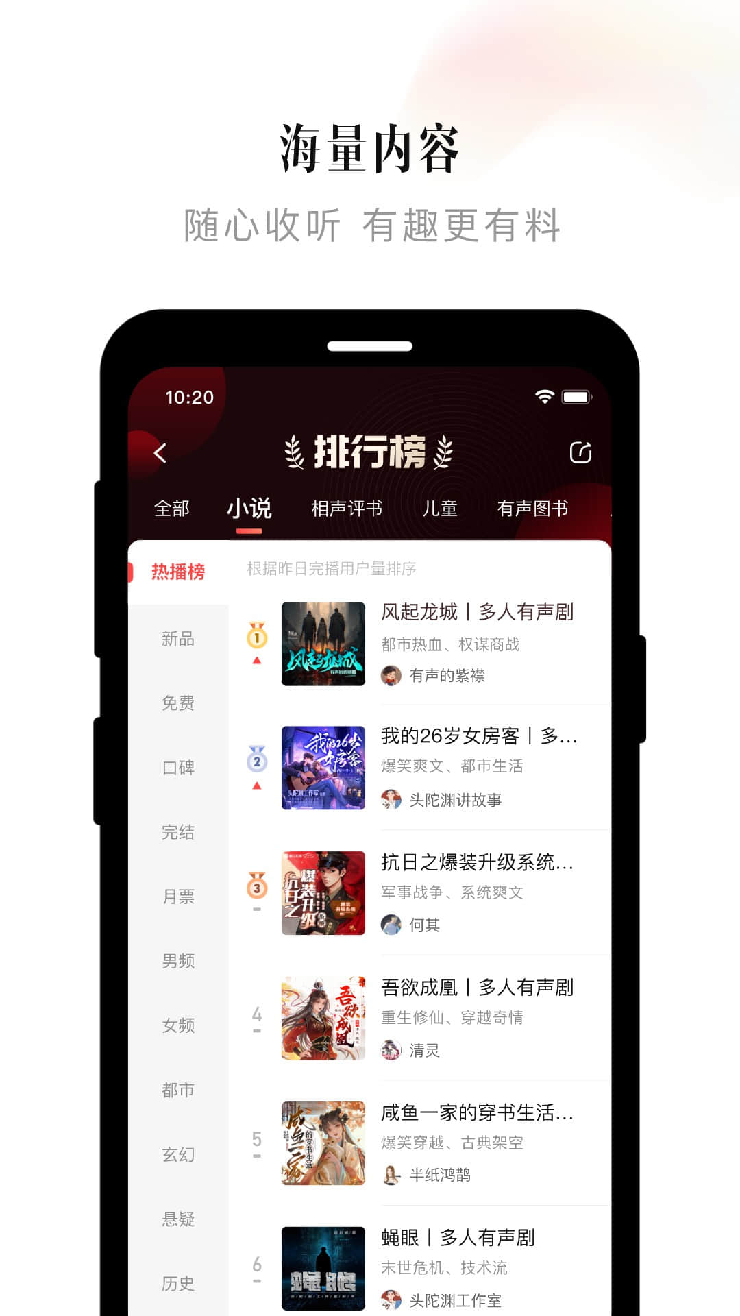 喜马拉雅听书免费版app截图