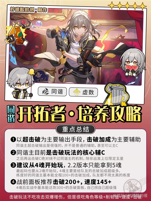 崩坏星穹铁道同谐虚数主角培养攻略 同谐主角技能讲解与出装推