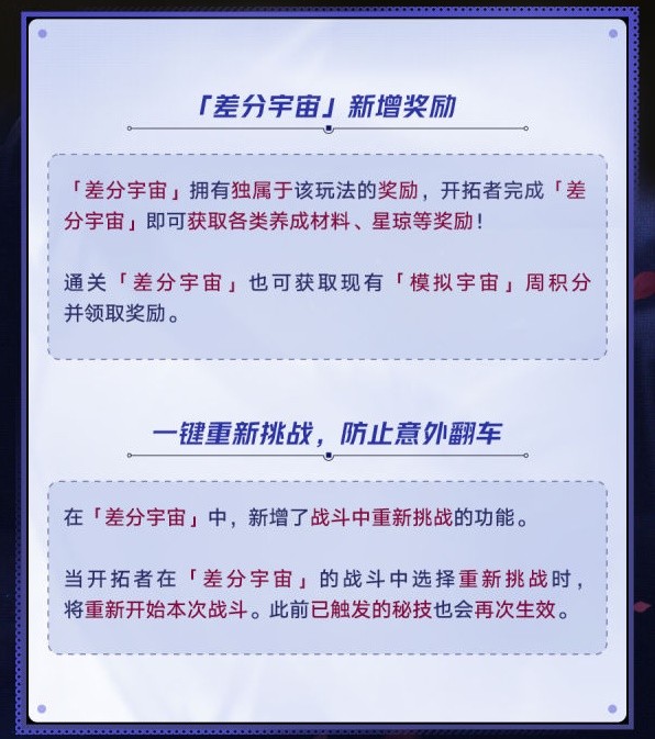 《崩坏星穹铁道》2.3版模拟宇宙改动介绍 拆分宇宙玩法解析