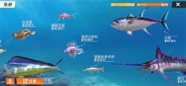 欢乐钓鱼大师鱼类图鉴大全 所有鱼类种类外观一览