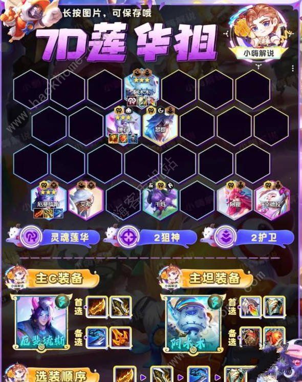 云顶之弈7D莲花狙阵容怎么搭配