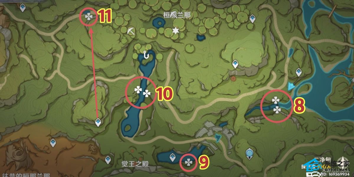 原神3.6劫波莲准确分布位置 劫波莲快速收集路线图大全(高效速刷)