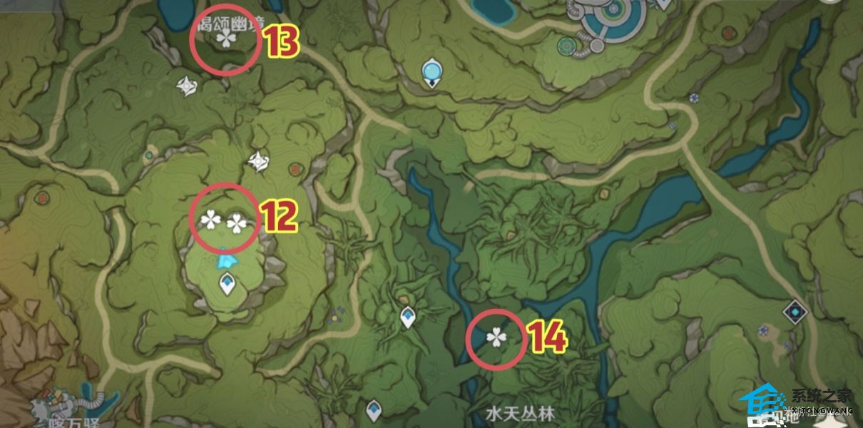原神3.6劫波莲准确分布位置 劫波莲快速收集路线图大全(高效速刷)